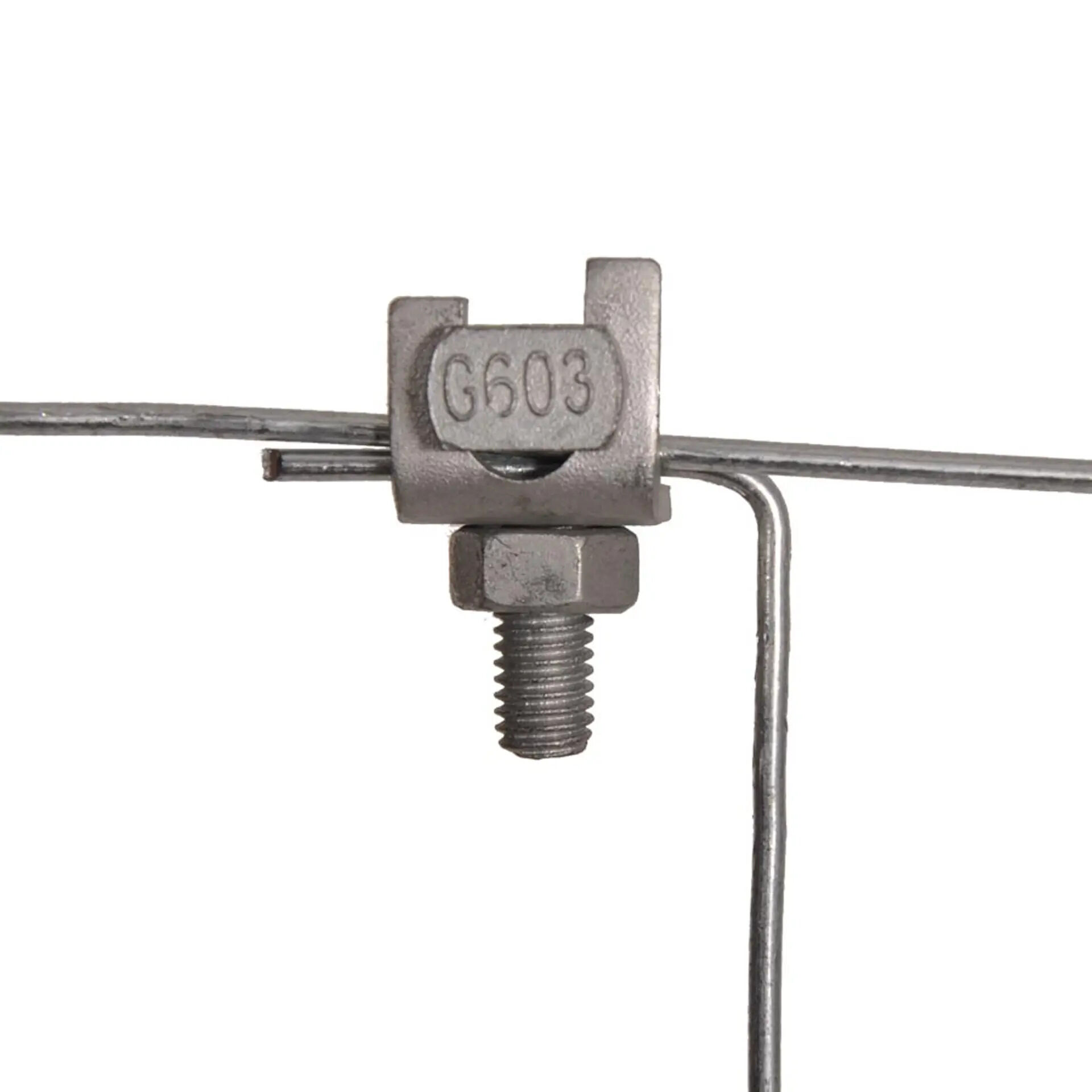 Gallagher - Draadklem gebogen incl Moer - 14.5 cm - 100 Stuks - Grijs - 16.5 cm