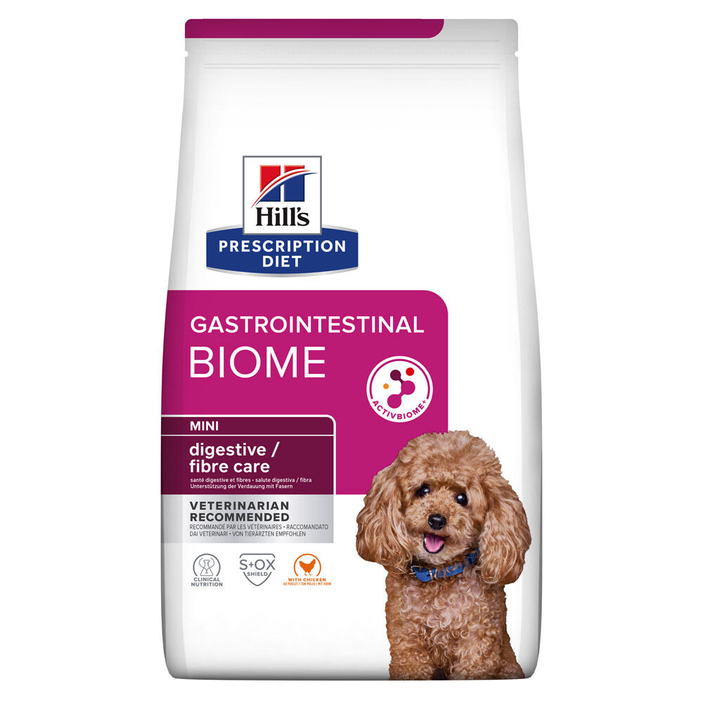 Hill's Prescription Diet Mini Gastrointestinal Biome Digestive Care - Hondenvoer veterinair - 3 Kilogram - kip Hill's Prescription Diet Mini Gastrointestinal Biome Digestive Care - Hondenvoer veterinair - 3 Kilogram - kip