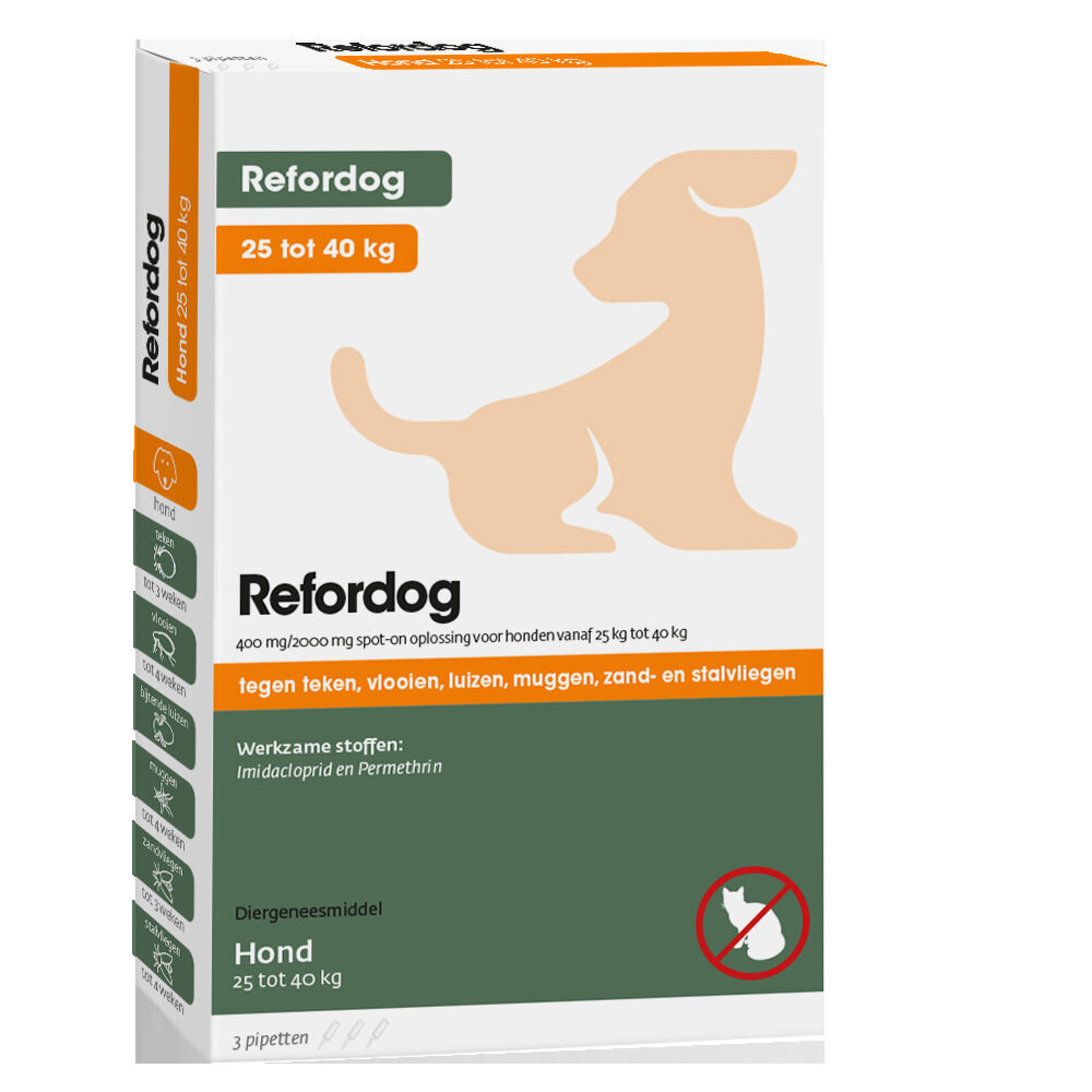 Refordog Spot - On - Pipetten - Anti vlooien en teken Hond - 3 pipetten Refordog Spot - On - Pipetten - Anti vlooien en teken Hond - 3 pipetten