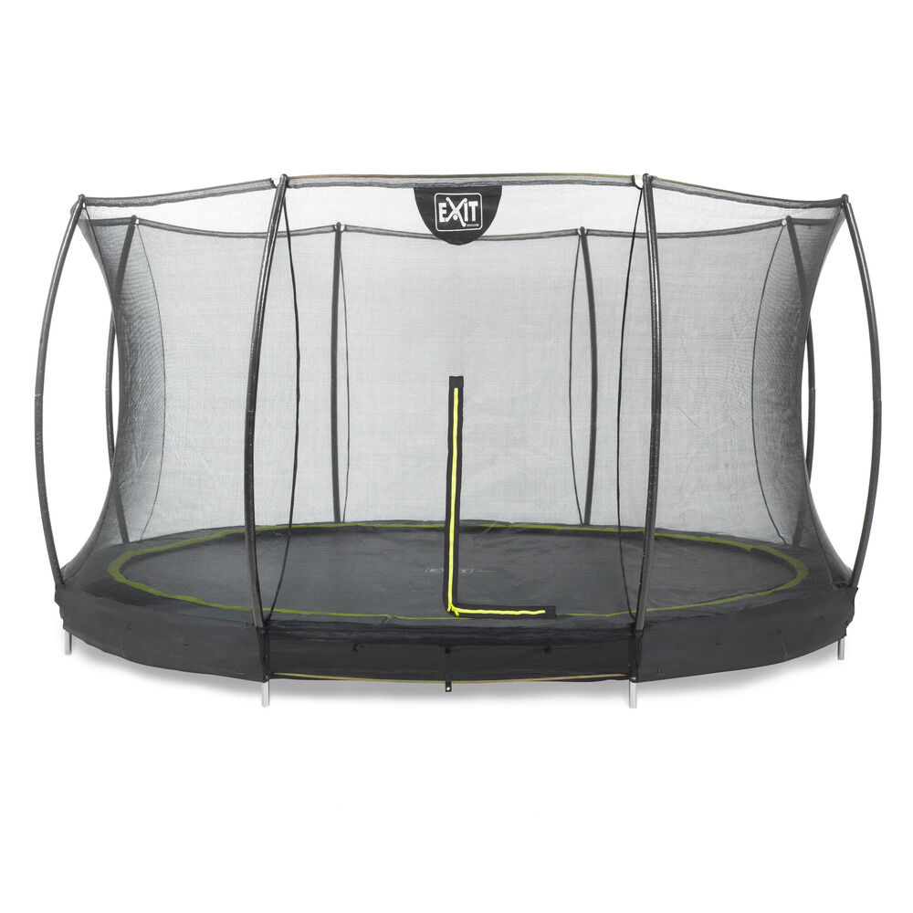 EXIT Silhouette Inground met Net - Trampoline - Zwart - 427 cm