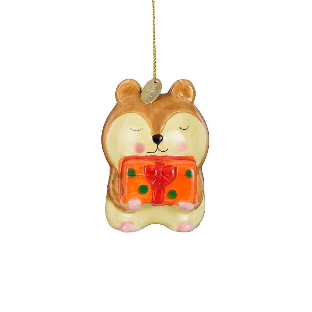 Mica Decorations Hamster - Kerstornament - Bruin - 5.5x4.5x8 cm Mica Decorations Hamster - Kerstornament - Bruin - 5.5x4.5x8 cm