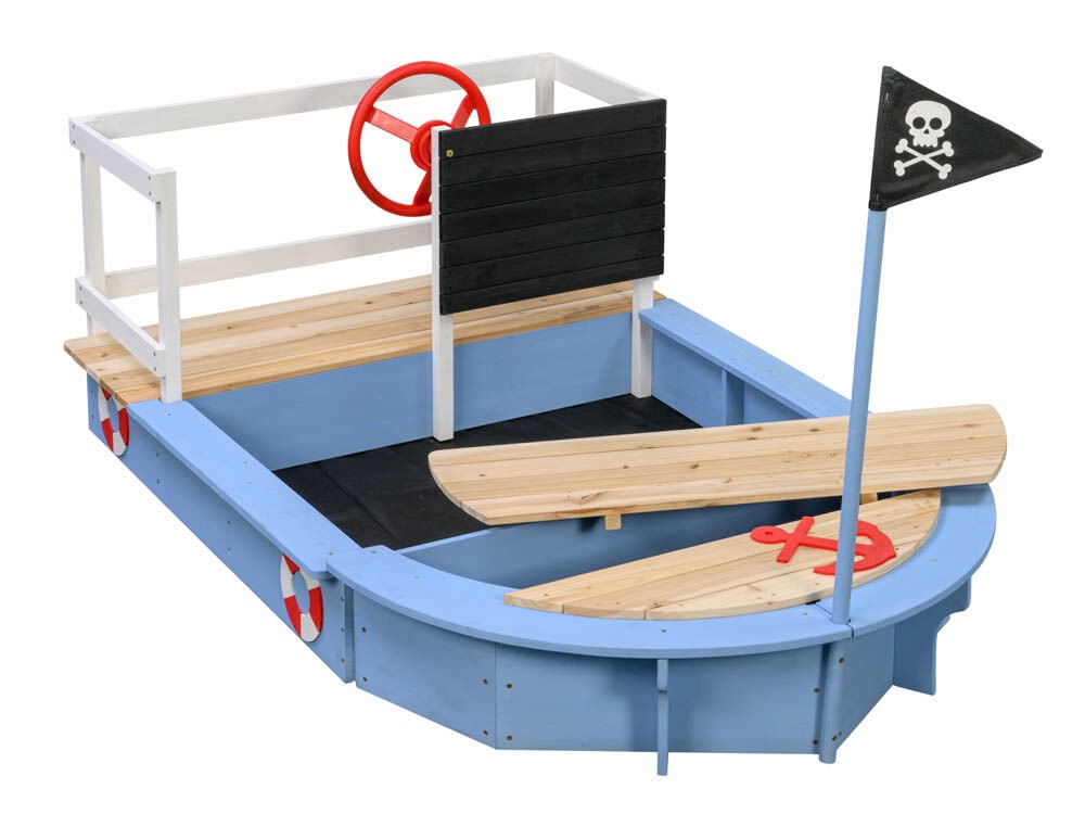 Swing King Kapitein - Zandbak - 20 Kilogram - Blauw - Hout