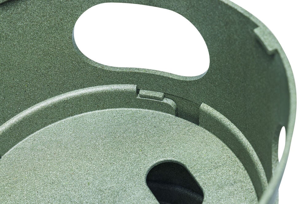 Beeztees Voertoren  - Kippenvoerbak - Grijs Groen - 36x30x30 cm