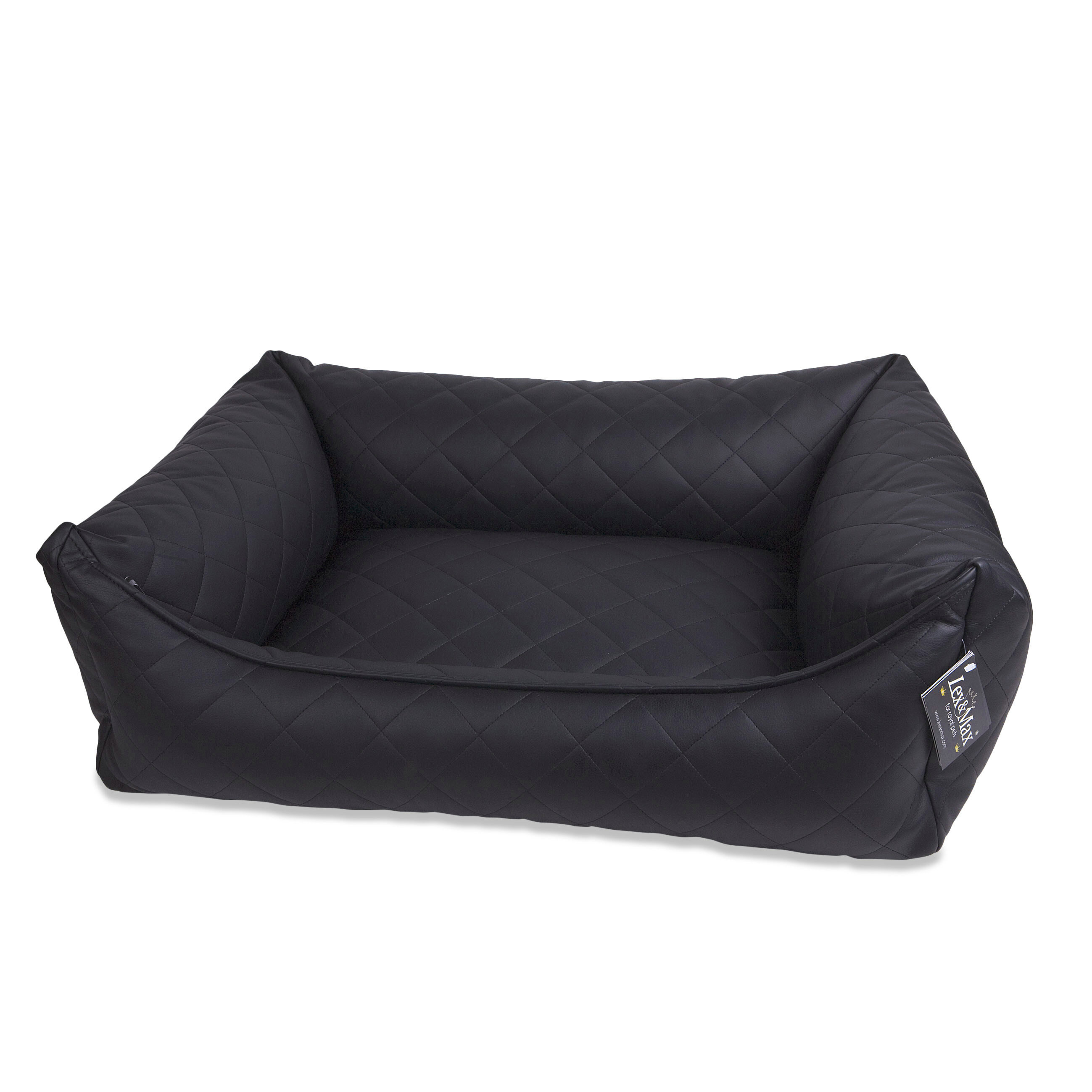 Lex & Max Eco Leer - Hondenmand - Zwart - XL Lex & Max Eco Leer - Hondenmand - Zwart - XL
