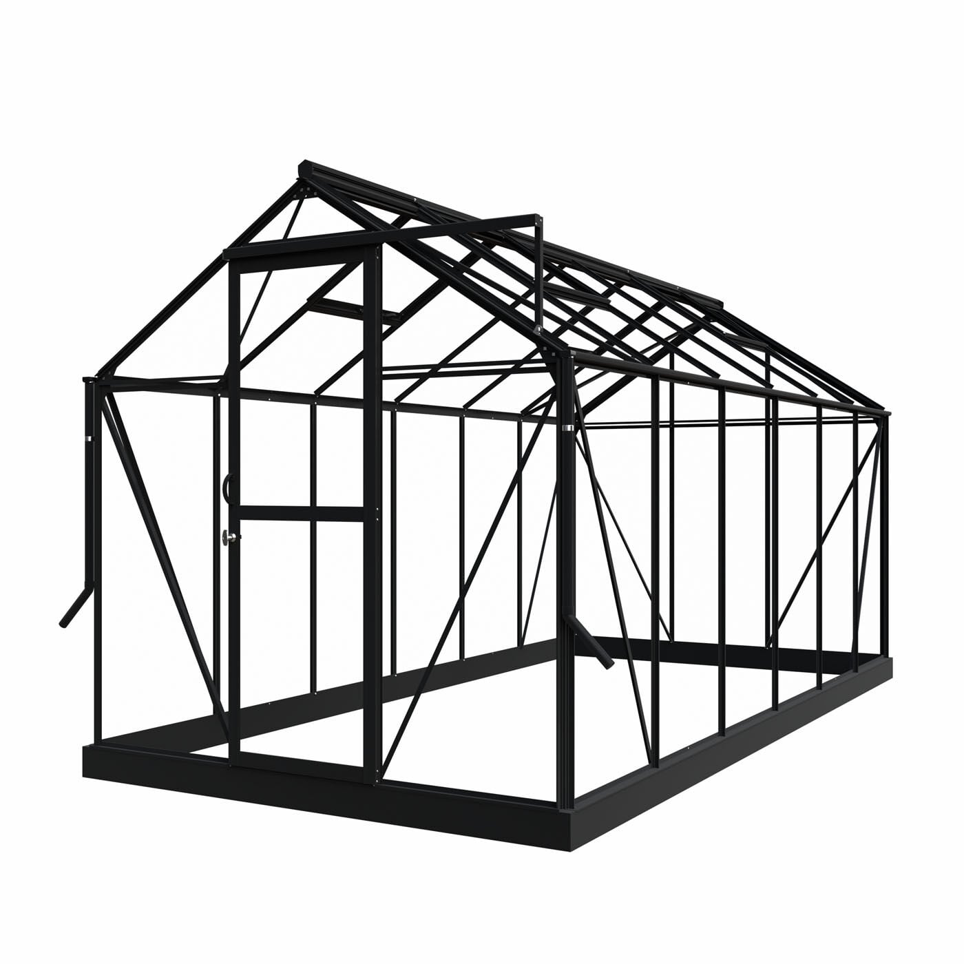 Royal Well Mary IV - Tuinkas - Zwart - 241x212x425 cm - Veiligheidsglas