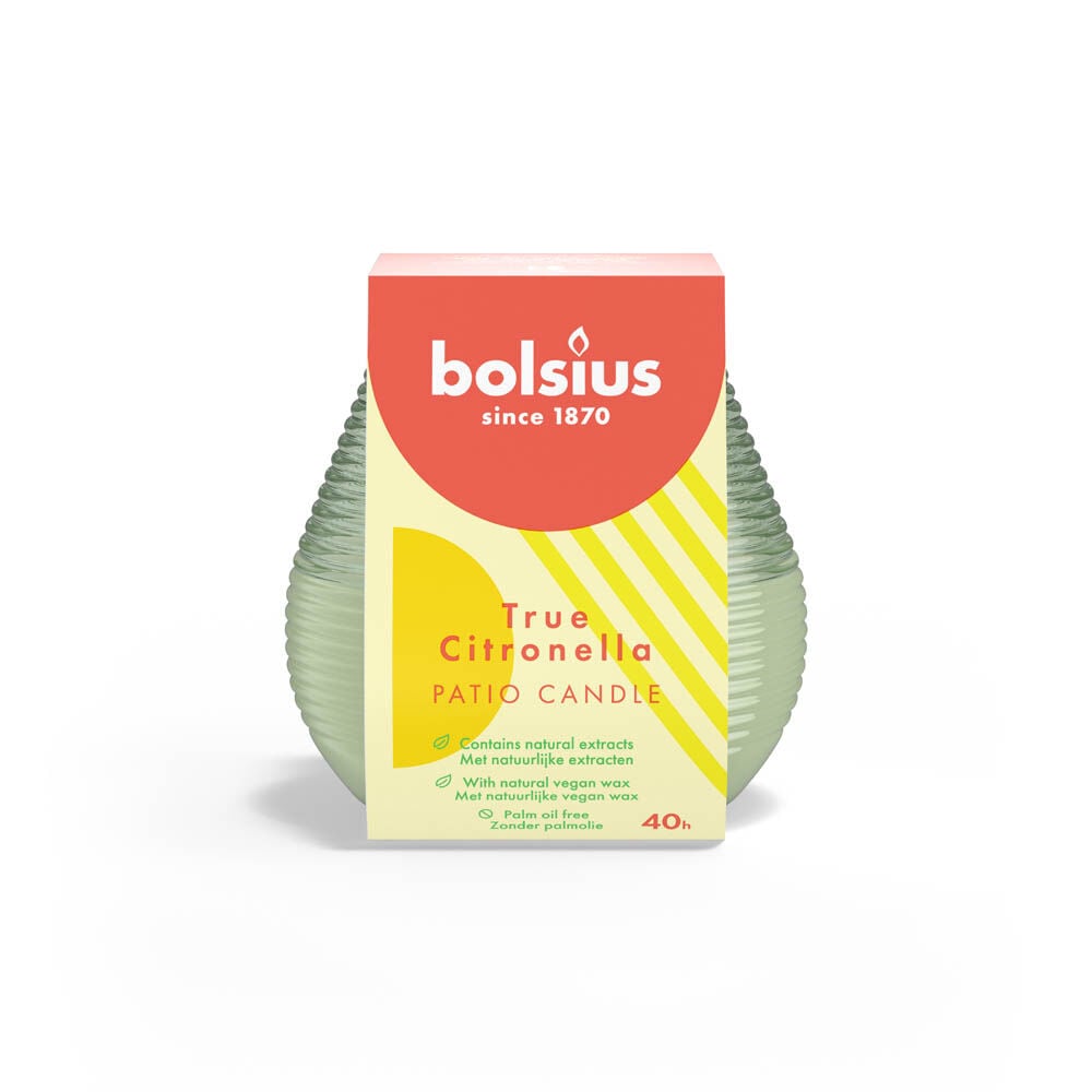 Bolsius True Citronella - Patio Candle - 9.5 cm - Groen - Citronella
