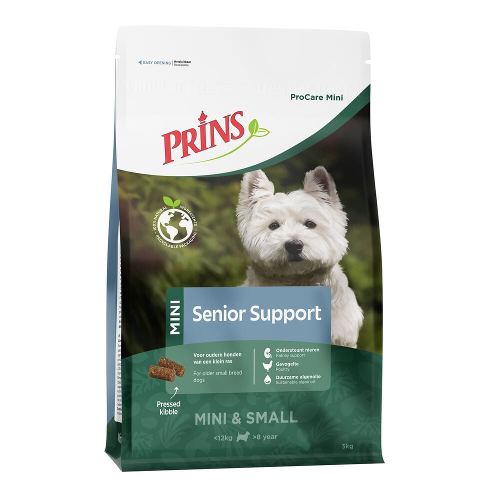 Prins Hondenvoer ProCare mini Senior Support - 3 Kilogram - gevogelte Prins Hondenvoer ProCare mini Senior Support - 3 Kilogram - gevogelte