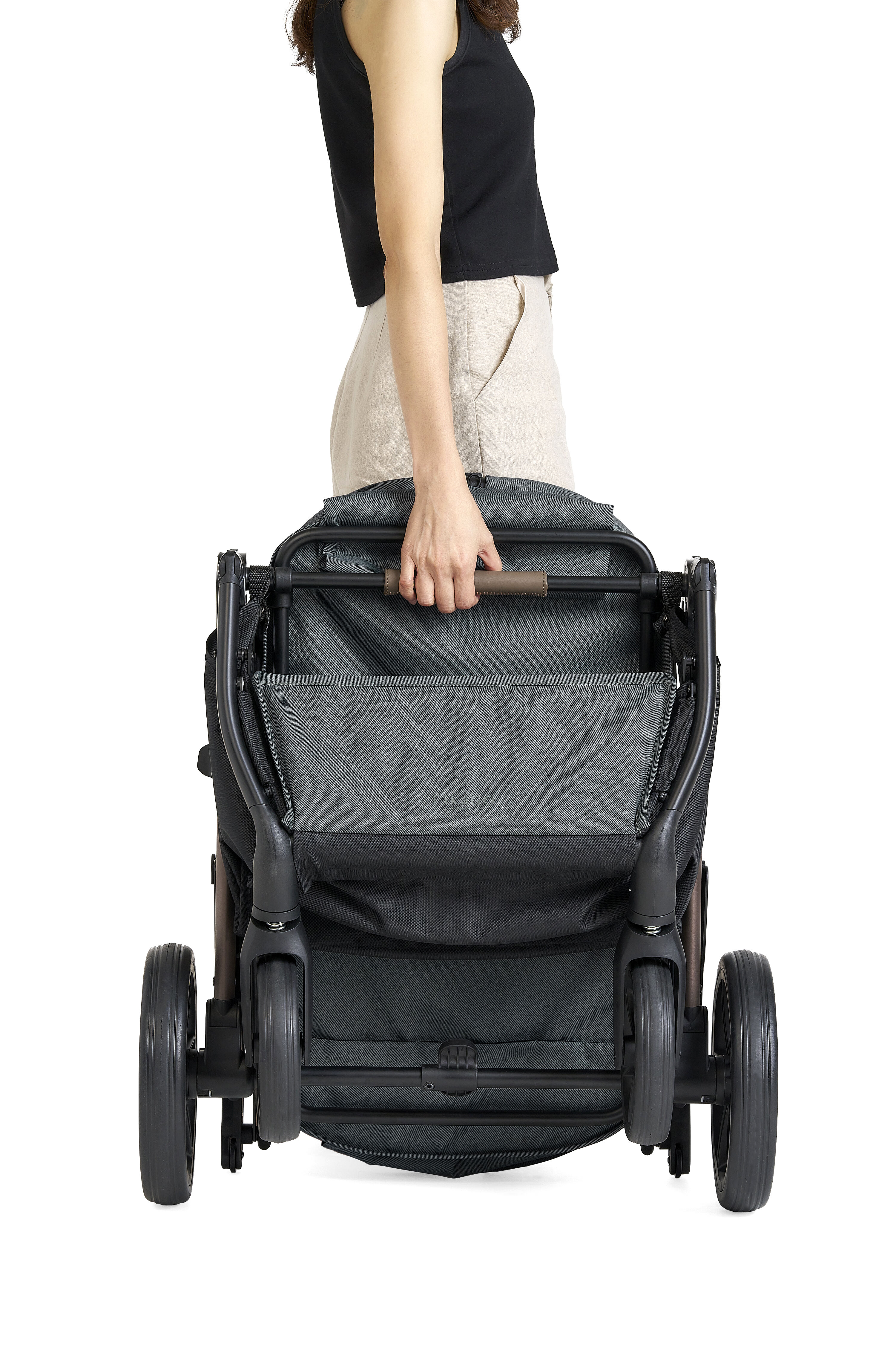 Fikago Agile 2 - tot 30 kg - Hondenbuggy - Soft Grijs - 110x97x59 cm