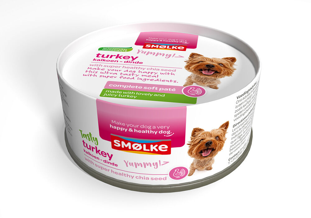 Smolke Complet Soft Paté - Hondenvoer - 125 Gram - kalkoen Smolke Complet Soft Paté - Hondenvoer - 125 Gram - kalkoen