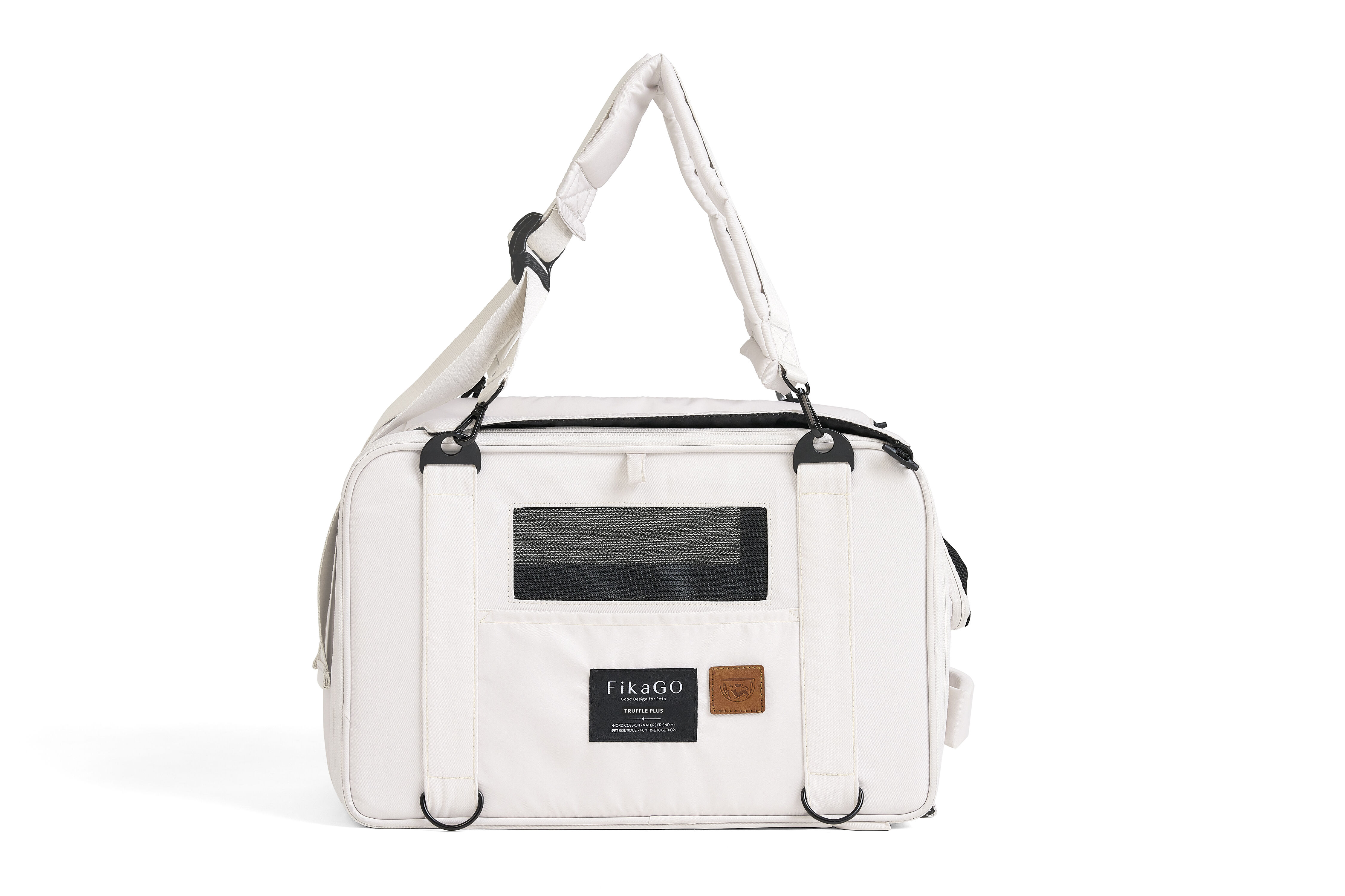 Fikago Truffle - Travel Carrier tot 5 kg- Honden draagtas - Creamy Cloud - 23x43x27 cm