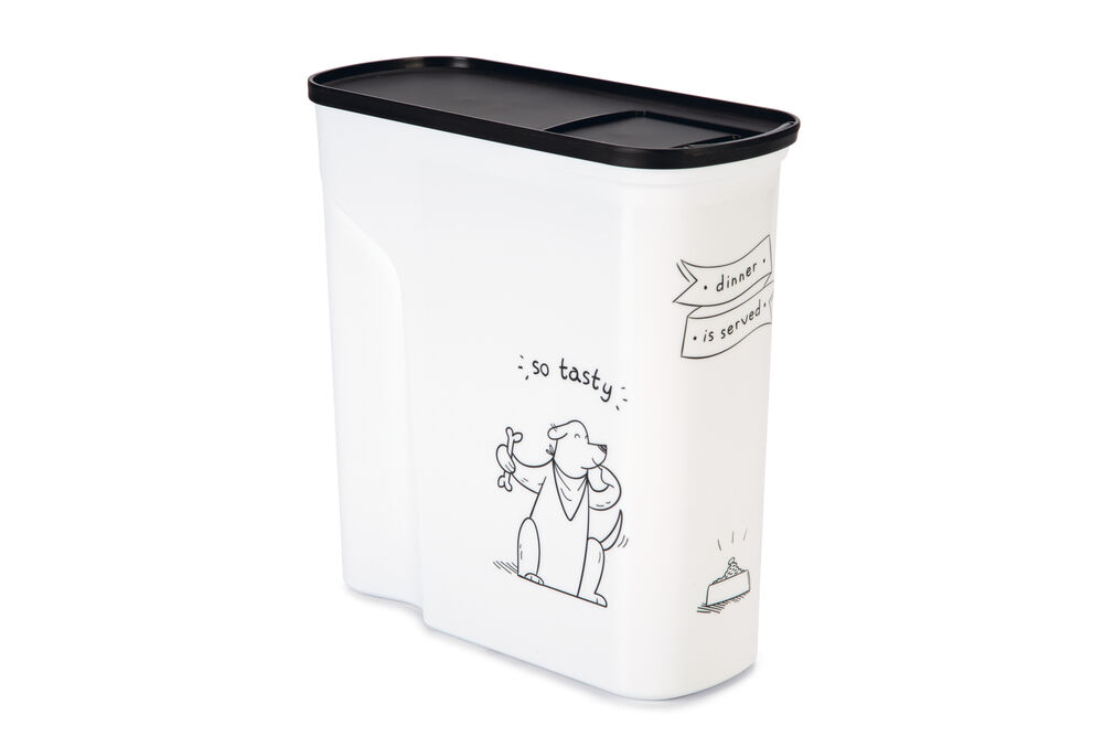 Curver Dis - Hond - Voercontainer - 6 Liter - Wit Grijs