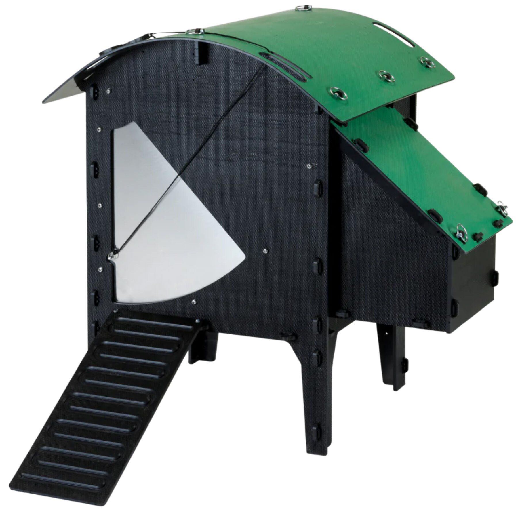 Nestera Lodge - Kippenhok - 2 tot 4 kippen - Zwart/Groen - Rechts - S Nestera Lodge - Kippenhok - 2 tot 4 kippen - Zwart/Groen - Rechts - S