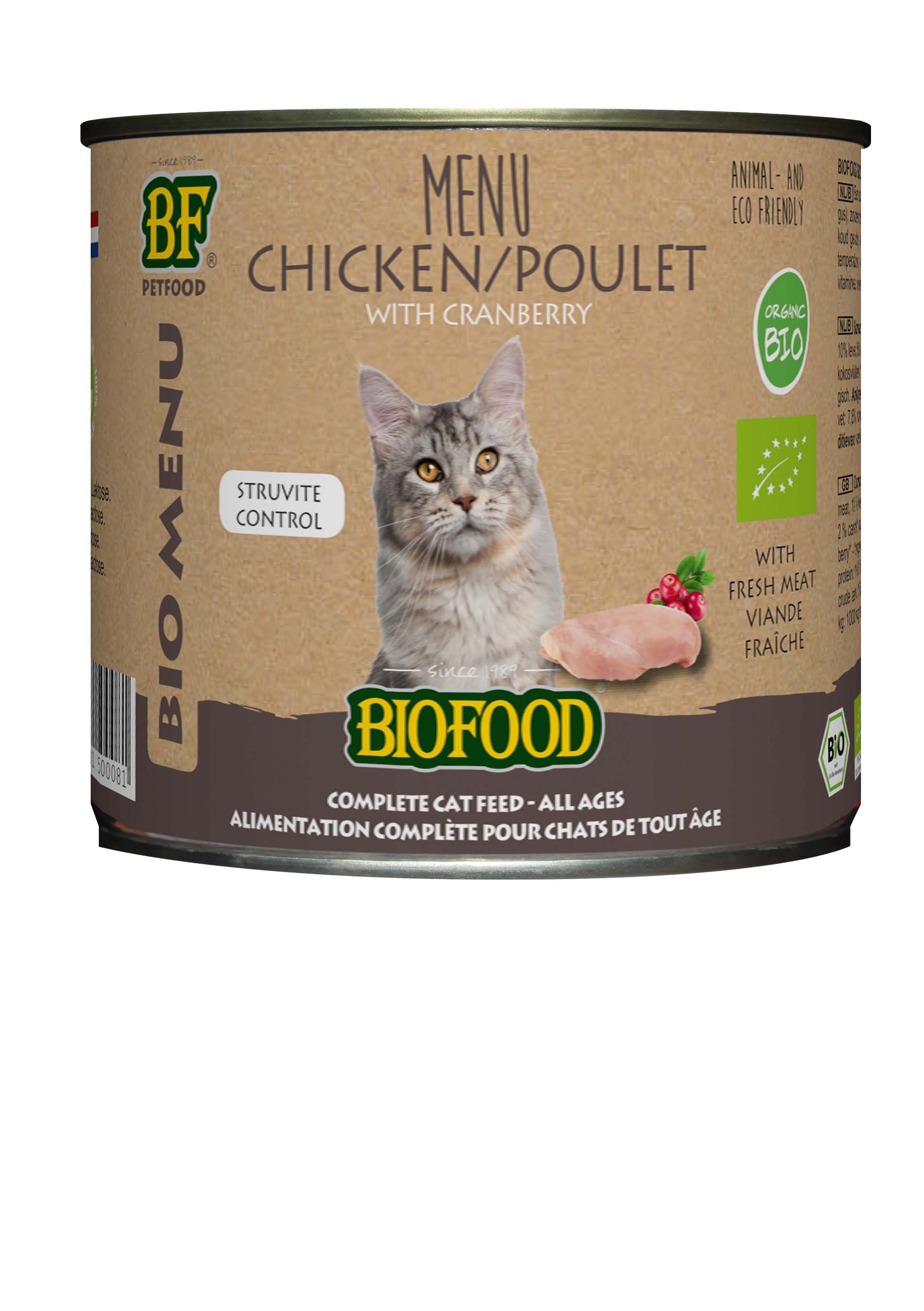 Biofood Bio Menu Struvite Control - Kattenvoer - 200 Gram - kip
