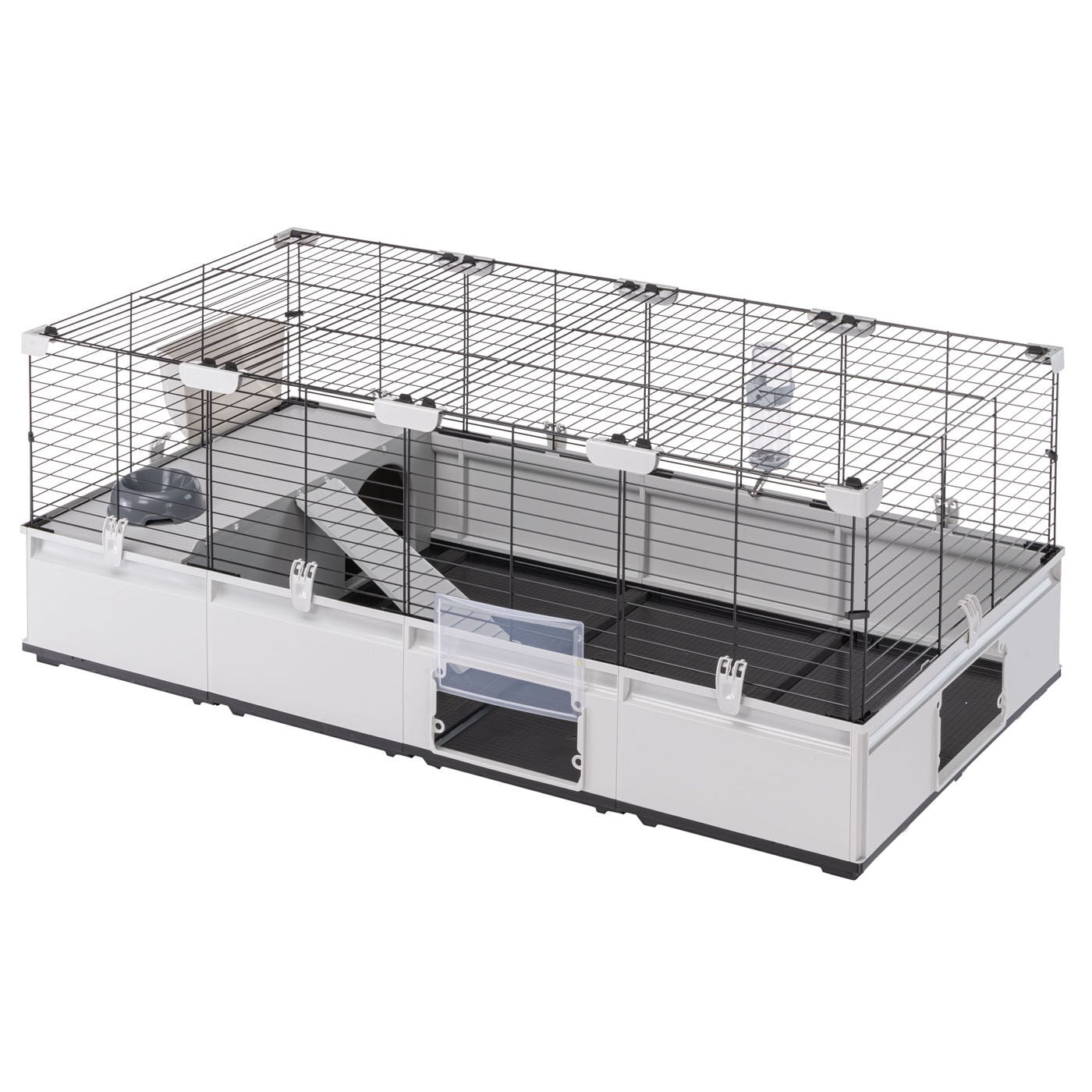 Ferplast Modulair 3 - Konijnenkooi - Grijs / Zwart - 75x144x44 cm Ferplast Modulair 3 - Konijnenkooi - Grijs / Zwart - 75x144x44 cm