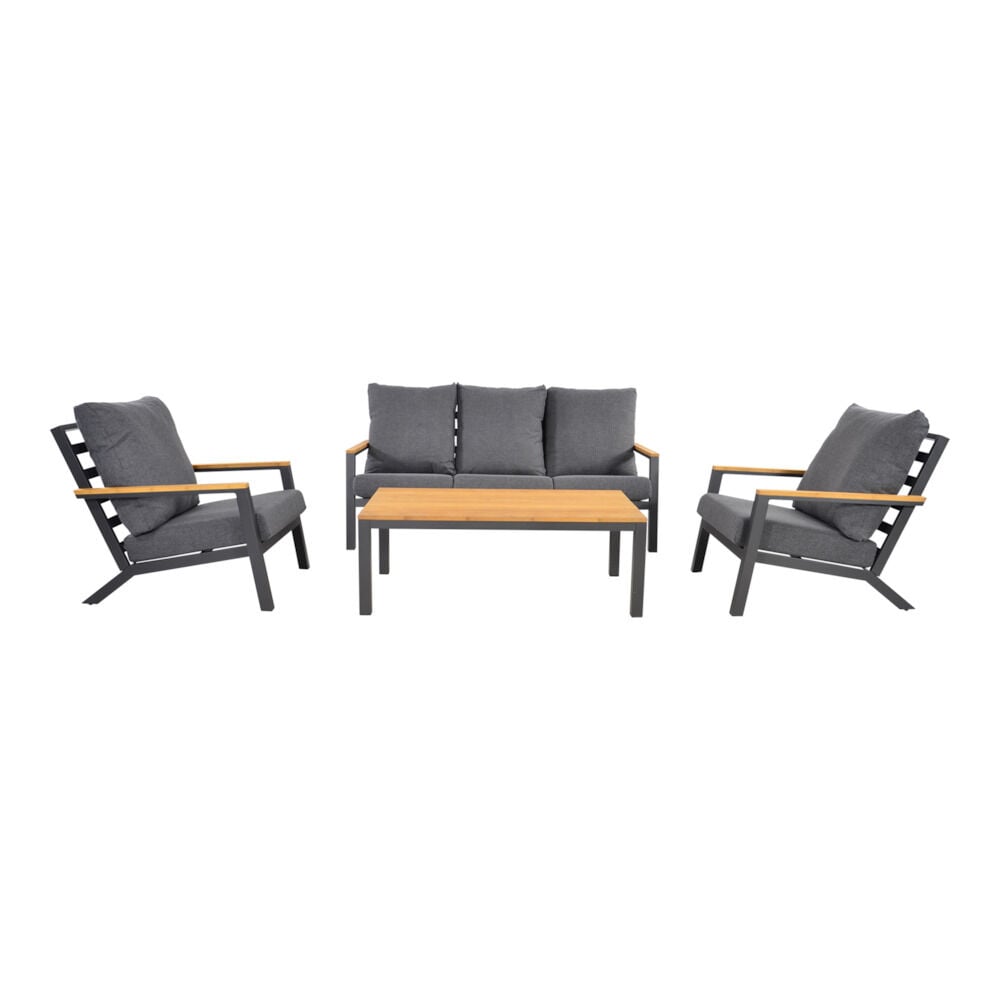 Lesli Living Donnan - Loungeset - Antraciet - 1x175x1 cm