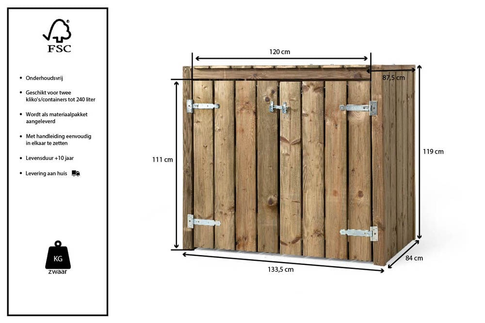 Volente Walter - Containerombouw - 119x87.5x133.5 cm