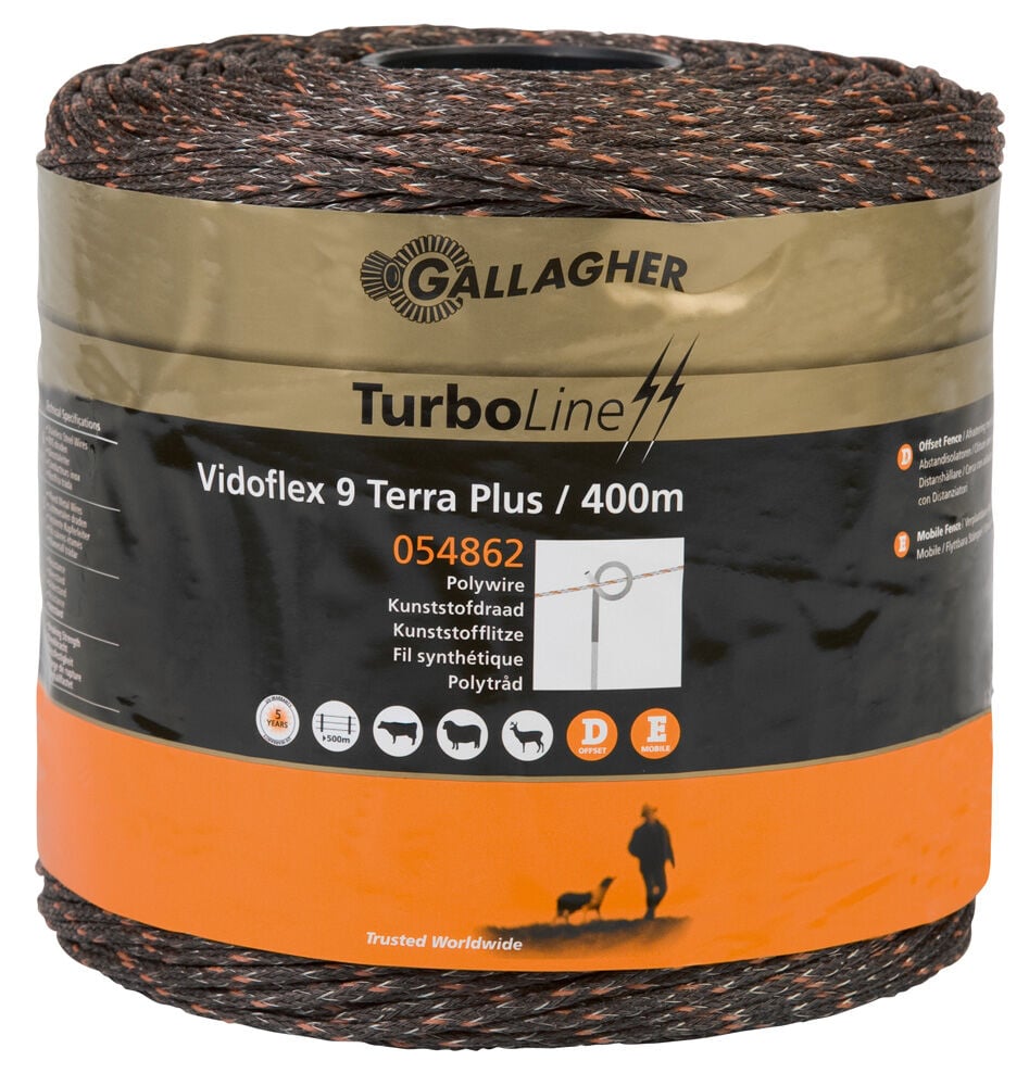 Gallagher Vidoflex 9 TurboLine Plus - 15 cm - 400 Meter - Terra - 16 cm - 40000 cm