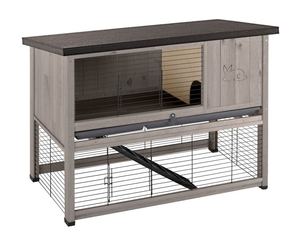 Ferplast Ranch 120 Basic - Konijnenhok - Grijs - 117x117x95.5 cm Ferplast Ranch 120 Basic - Konijnenhok - Grijs - 117x117x95.5 cm