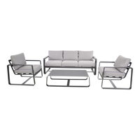 Lesli Living Belezza - Loungeset - Antraciet - 1x194x1 cm