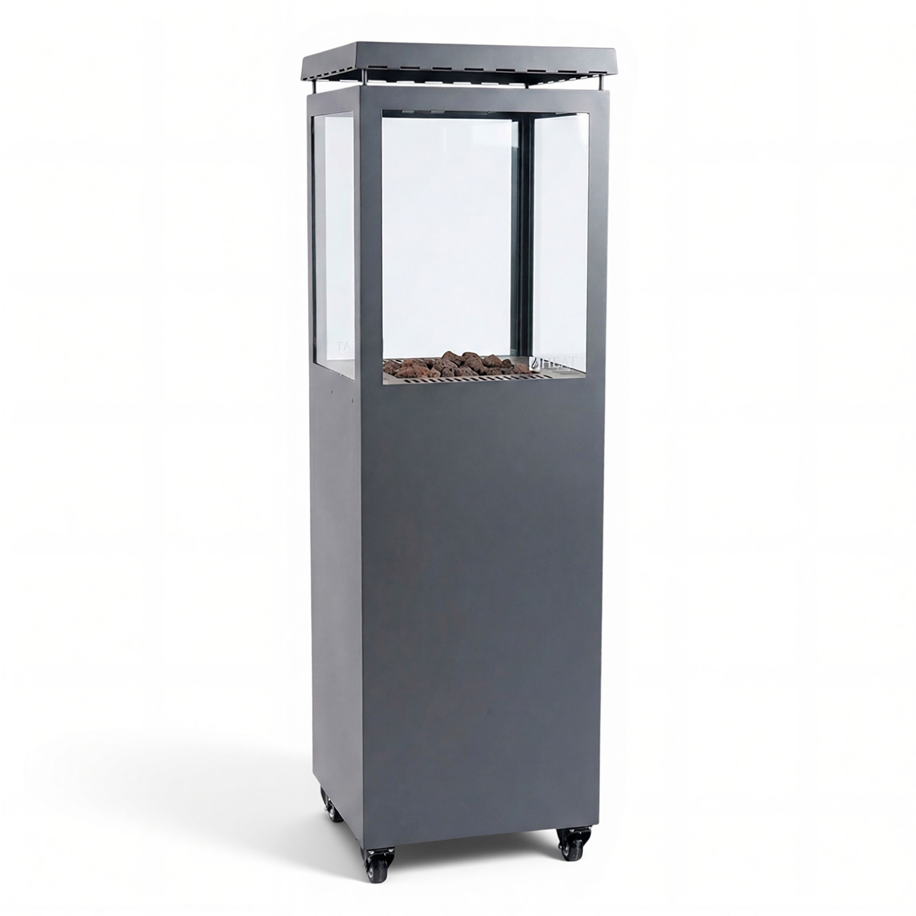 HEAT Utev - Terrasverwarmer - Vierkant - Grijs - Staal|Glas HEAT Utev - Terrasverwarmer - Vierkant - Grijs - Staal|Glas