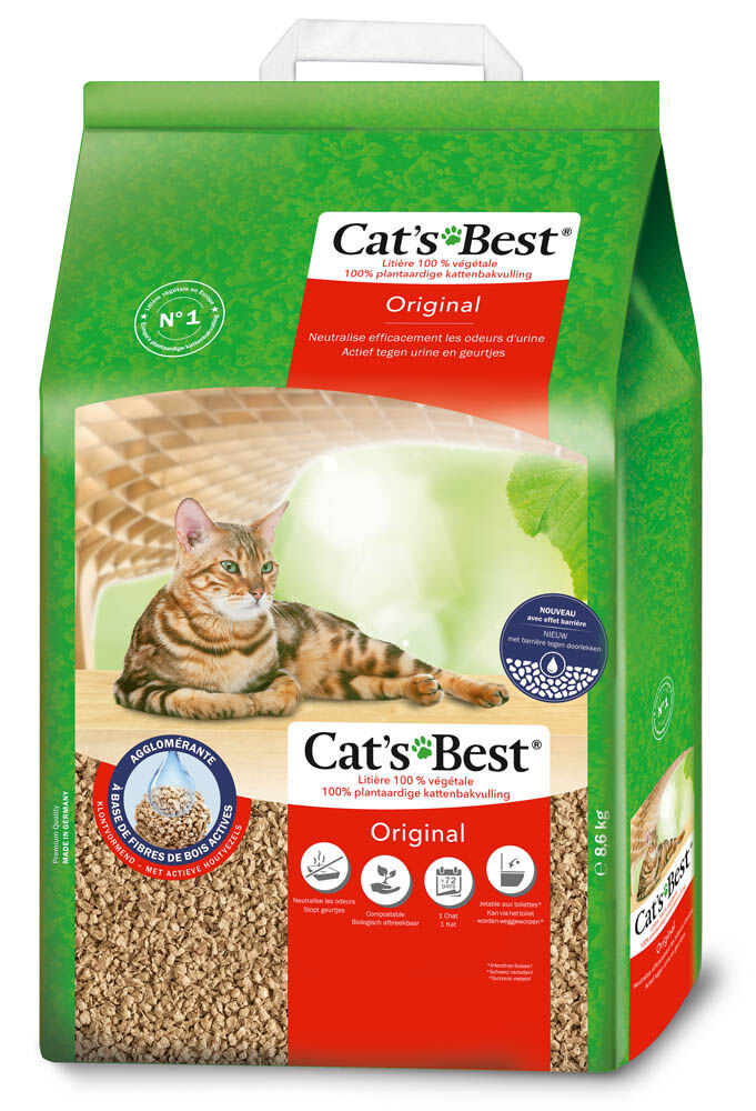 Cat's Best Original - Kattenbakvulling - Fijn - 20 Liter Cat's Best Original - Kattenbakvulling - Fijn - 20 Liter