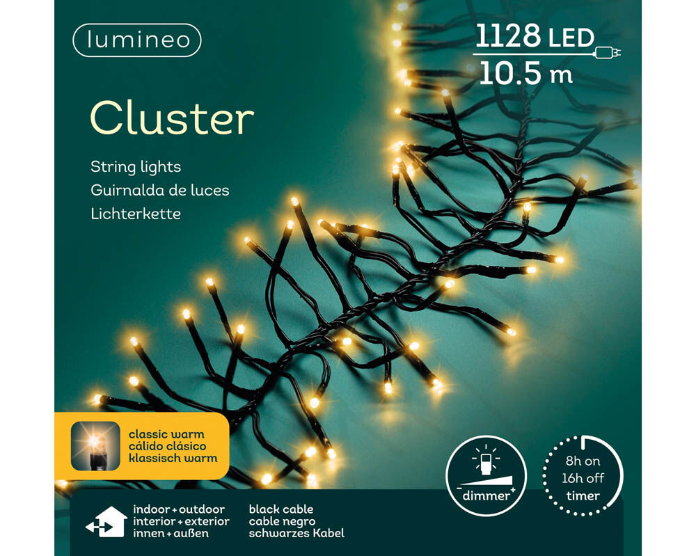 Lumineo Clusterverlichting - Kerstverlichting - 1128 - Klassiek warm wit - 10.5 cm Lumineo Clusterverlichting - Kerstverlichting - 1128 - Klassiek warm wit - 10.5 cm