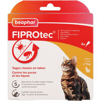Beaphar Fiprotec Kat 3+1 - Vlooien- en tekenmiddel - 4 Stuks