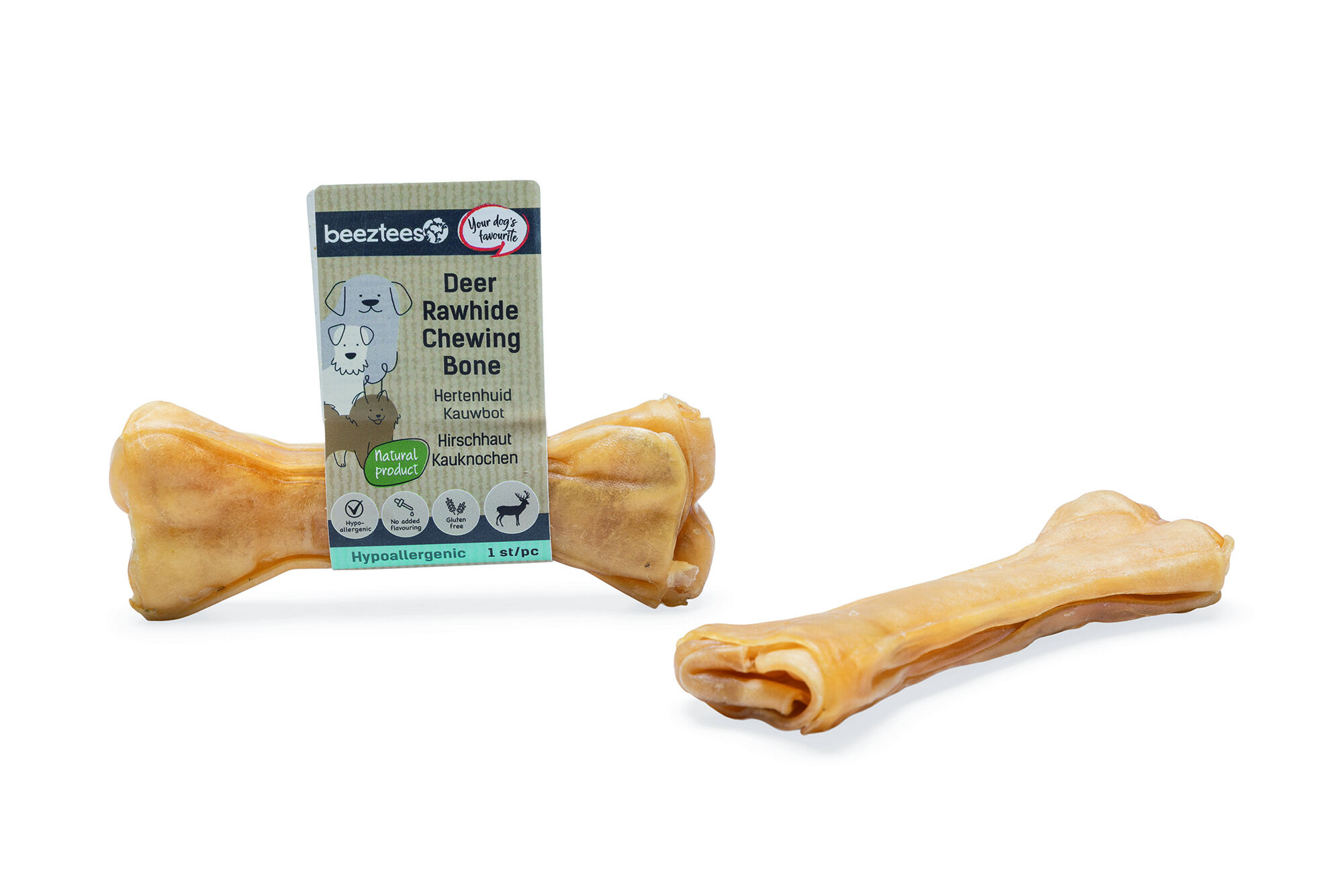 Beeztees Hertenhuid Kauwbot - Hondensnack Beeztees Hertenhuid Kauwbot - Hondensnack