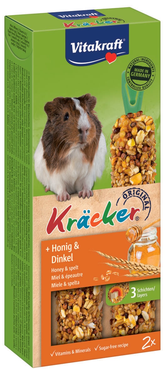 Vitakraft Kräcker 2 in 1 - Caviasnack - Honing Vitakraft Kräcker 2 in 1 - Caviasnack - Honing