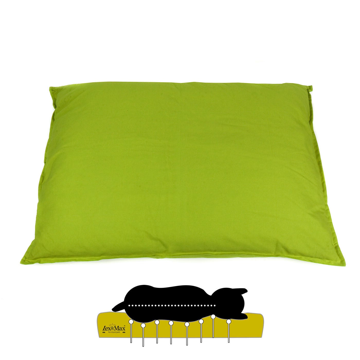 Lex & Max Tivoli - Orthopedisch Hondenkussen - Lime - 70x100x16 cm - L Lex & Max Tivoli - Orthopedisch Hondenkussen - Lime - 70x100x16 cm - L