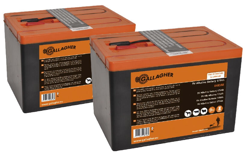 Gallagher Powerpack Duopack - Batterij - 16 cm - 9V - 19 cm - 175 Ah Gallagher Powerpack Duopack - Batterij - 16 cm - 9V - 19 cm - 175 Ah