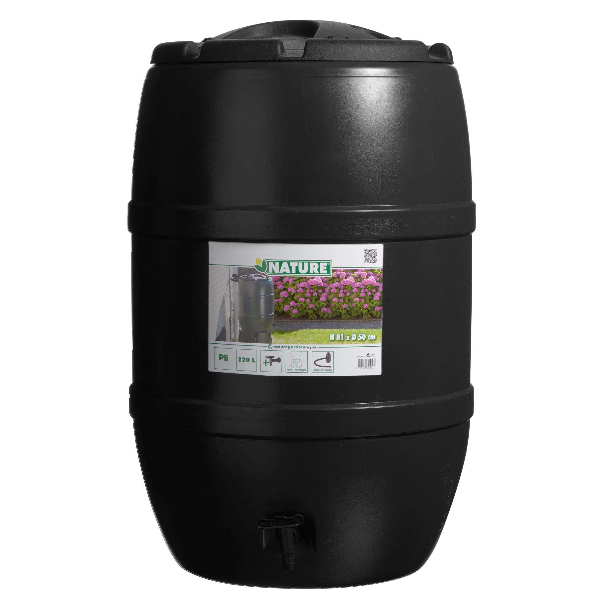 Nature - Regenton - 120 Liter - Zwart