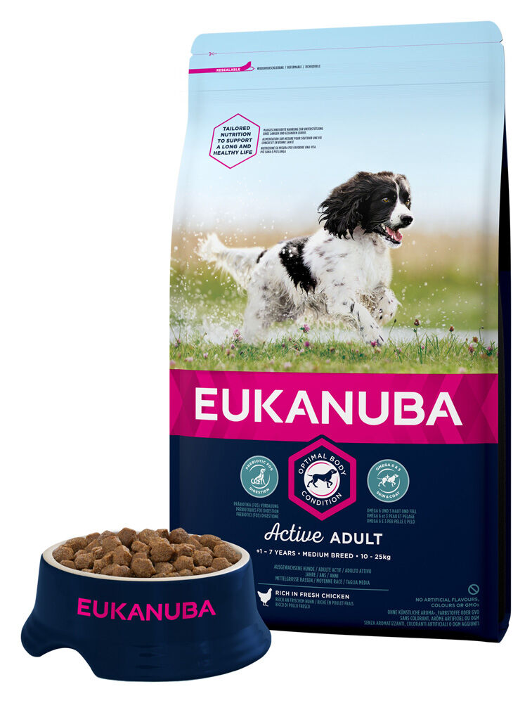 Eukanuba Adult Medium - Hondenvoer - 3 Kilogram - kip