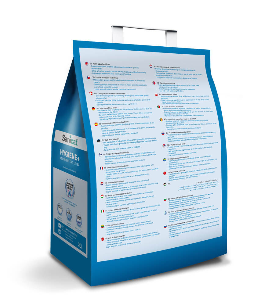 Sanicat Hygiene+ - Kattenbakvulling - 20 Liter