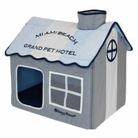 Happy-House Villa Beachhouse - Hondenkussen - blauw - 49x52x36 cm - Klein