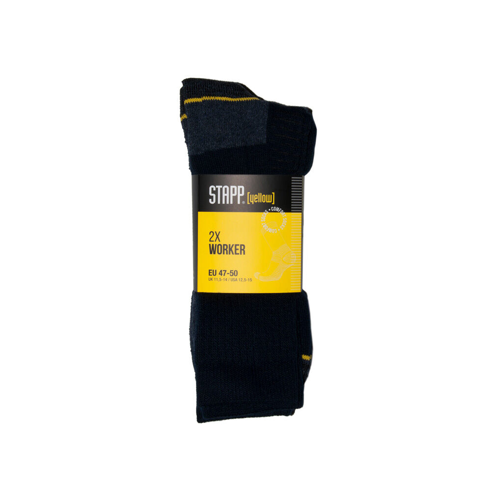 STAPP Yellow Worker - Werksokken - 2-Pack - Blauw - 47-50 STAPP Yellow Worker - Werksokken - 2-Pack - Blauw - 47-50
