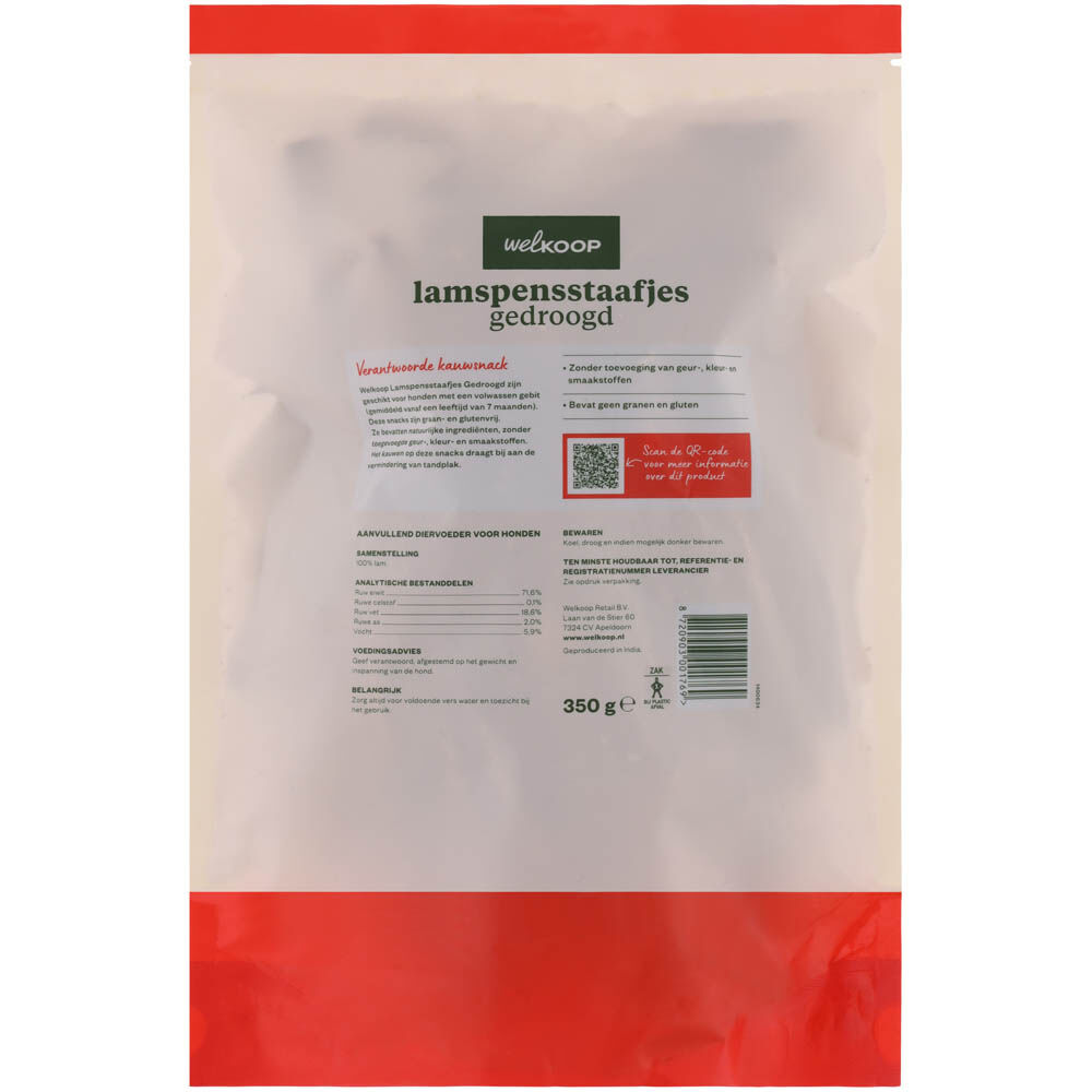 Welkoop - Lamspensstaafjes Gedroogd - 350 Gram - lam