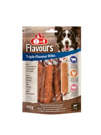 8in1 Triple Flavour Ribs - Hondensnack - 6 Stuks