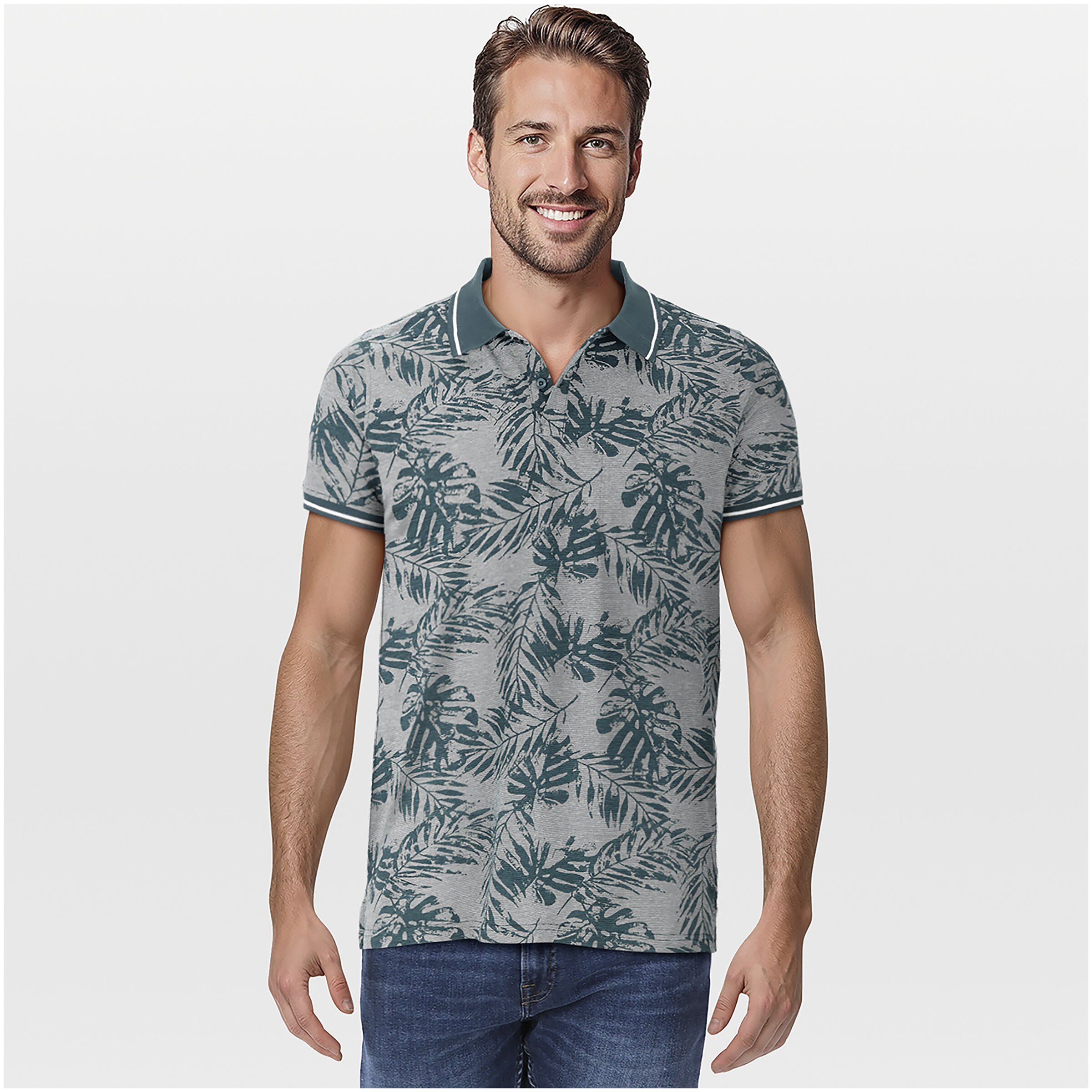 VELESTE Jelt - Poloshirt - Melange blauw - M VELESTE Jelt - Poloshirt - Melange blauw - M