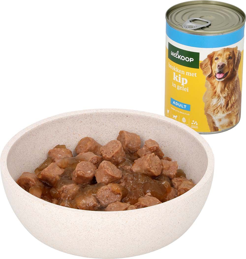 Welkoop Brokken in gelei - Hondenvoer - 400 Gram - kip