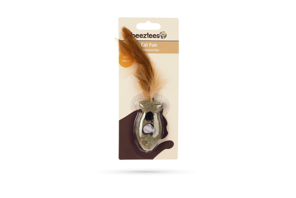 Beeztees Catnip Vis met veren - Kattenspeeltje