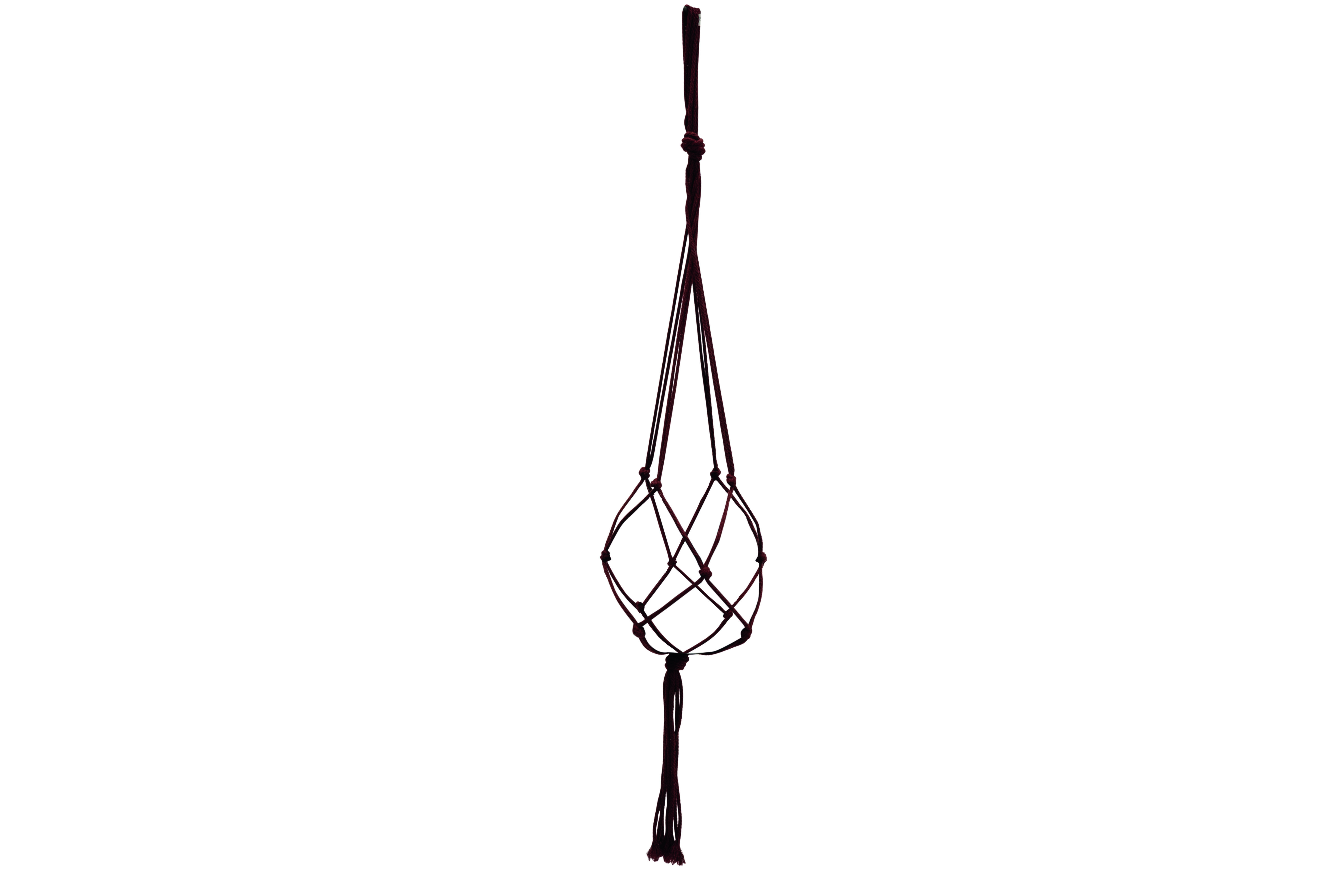 TS Macramé - Plantenhanger - bordeaux