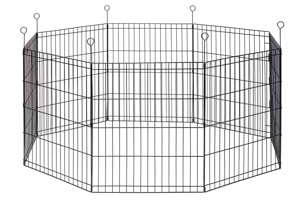 Beeztees Vihar XL - Konijnenren - 8 panelen - Zwart