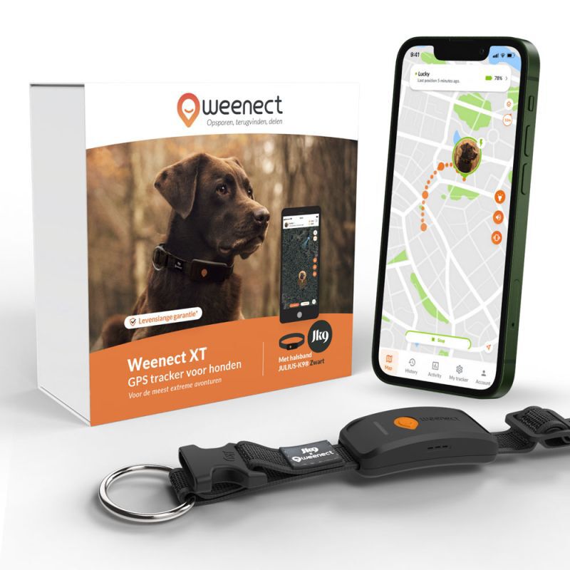 Weenect XT - Halsband met GPS tracker - Zwart Weenect XT - Halsband met GPS tracker - Zwart