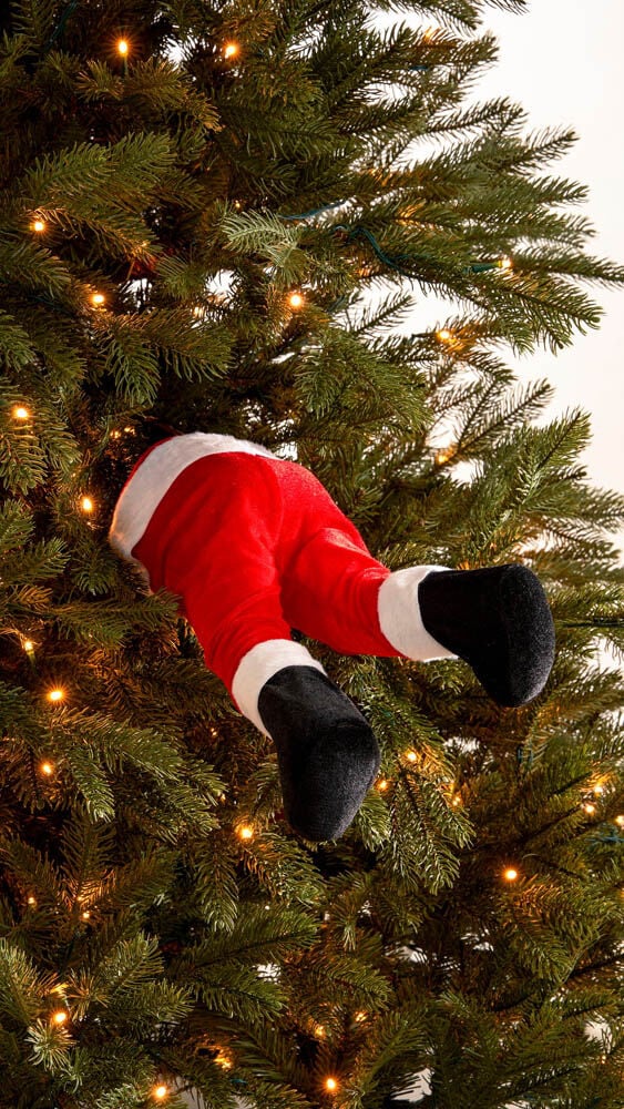 Luville Santa's Legs - Decoratiestuk - Rood - 35.3x15.5x13.5 cm