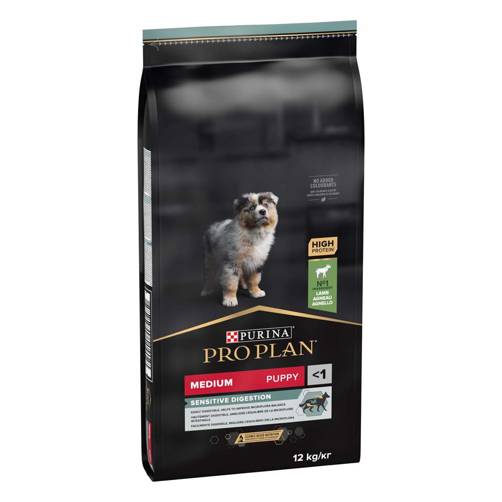 Pro Plan Sensitive Digestion Puppy Medium - Hondenvoer - 12 Kilogram - lam