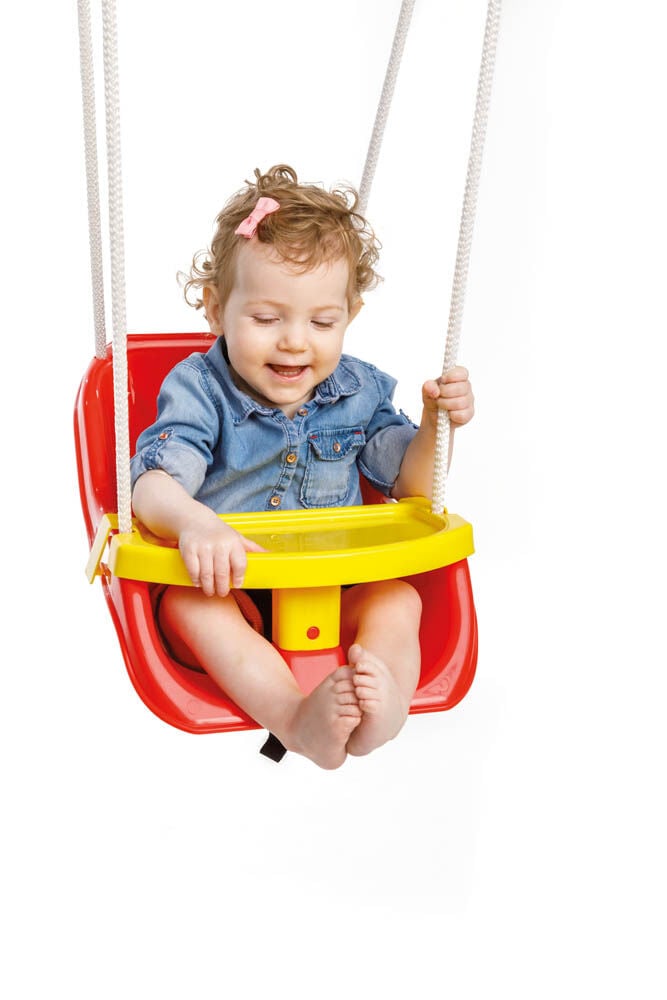 Paradiso Toys Baby 2-in-1 - Schommelzitje - Rode/geel