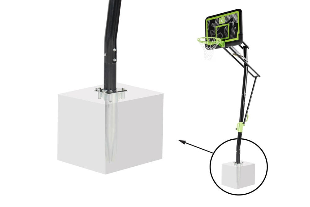 Exit Galaxy Grondmontage - Basketbalbord - Zwart - 365x173x117 cm
