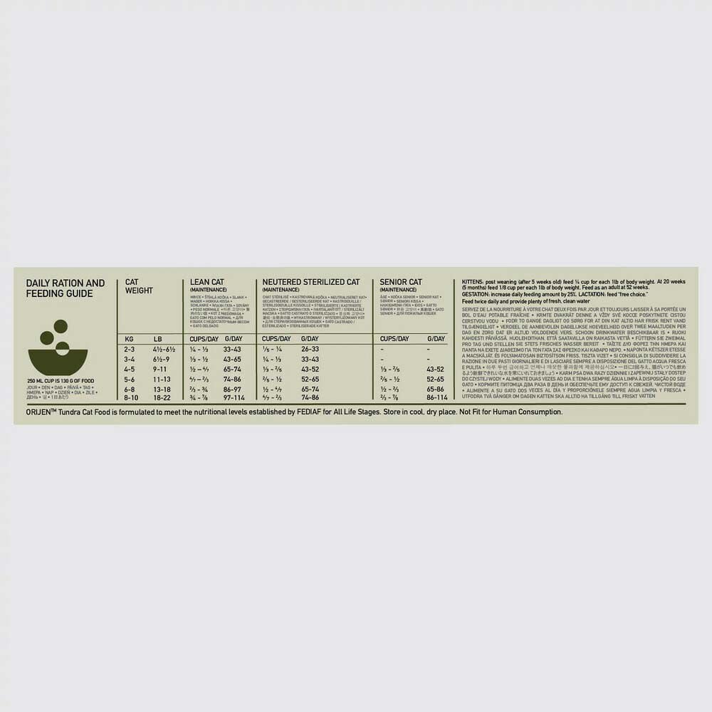 Orijen Whole Prey Tundra Cat - Kattenvoer - 5.4 Kilogram - vis, eend