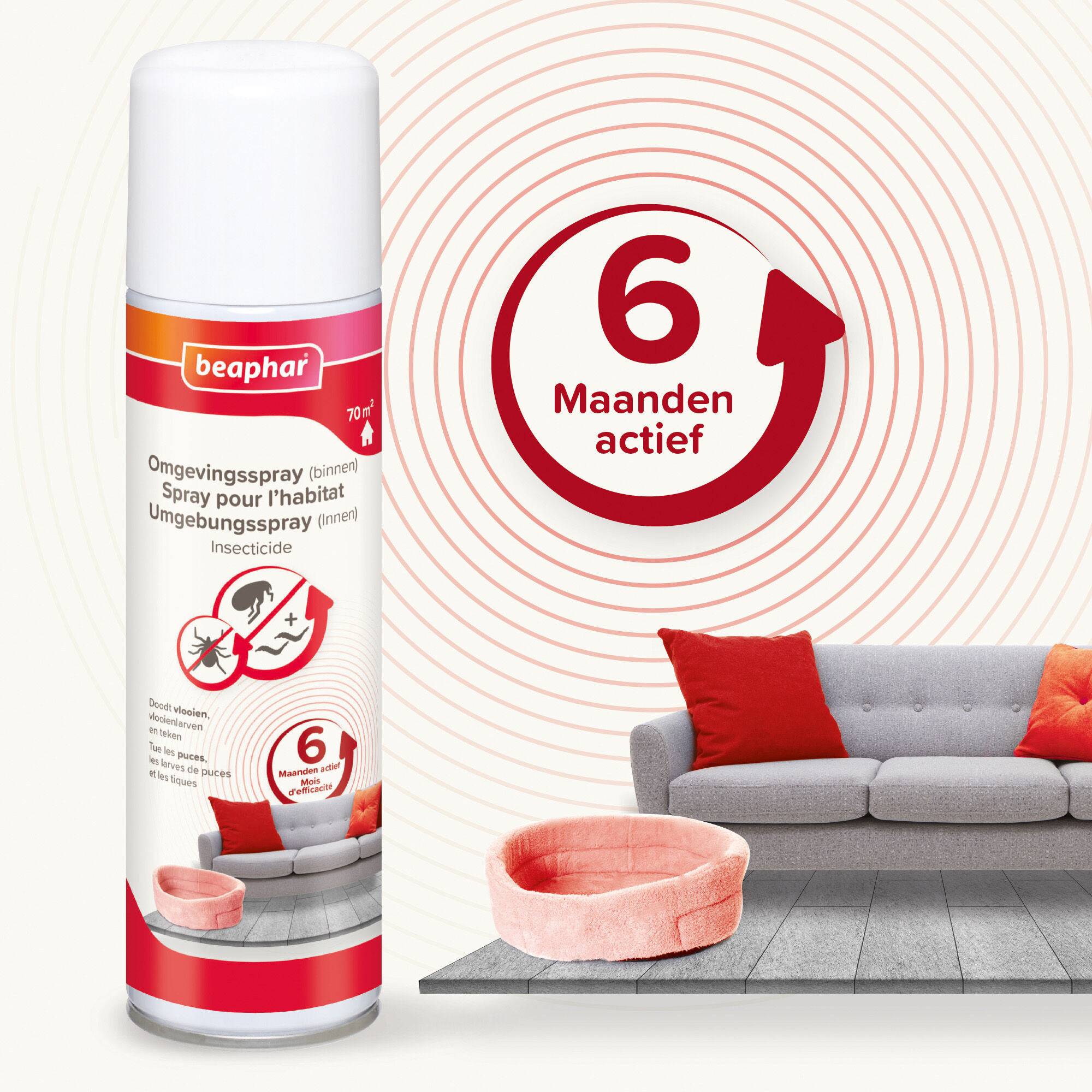 Beaphar - Anti Vlooien Hond - Omgevingsspray - 250 Stuks